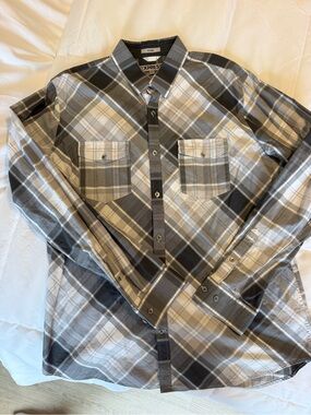 Express Plaid Button-Up Shirt